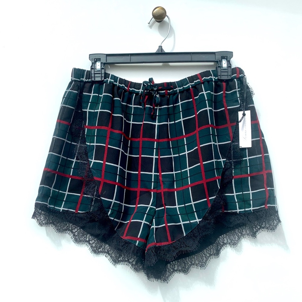 NWT Lovers + Friends Young Romance Plaid Shorts